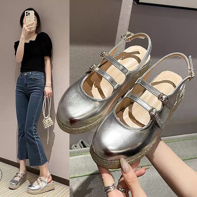 พร้อมส่งจากไทย TX585 สุดปัง มาใหม่ล่าสุด!รองเท้าส้นสูง 2 นิ้ว สีเงินสุดหรู ใส่แล้วโดดเด่นเป็นประกาย สไตล์MaryJane