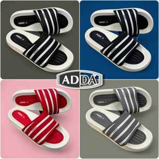 รองเท้าแตะ Adda รุ่น 31T15-M4 สีดำ กรม เทา แดง ของเเท้ 100%