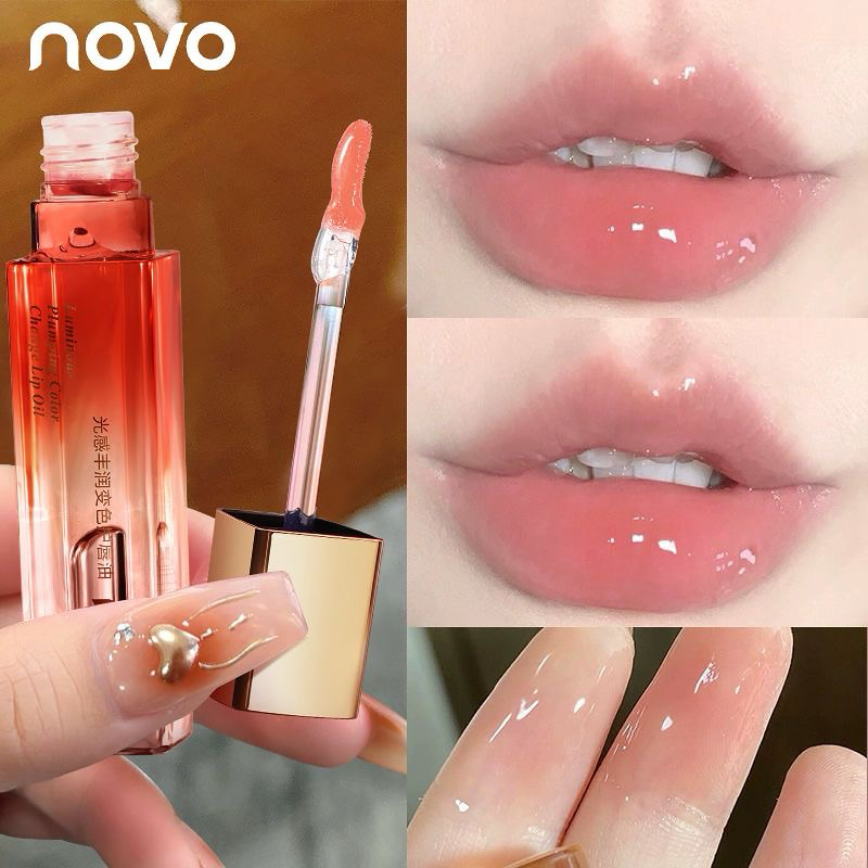 6248 (ใหม่/แท้) NOVO ลิปออยล์ เปลี่ยนสี ปากฉ่ำ ปากนุ่มฟู บำรุง ลิปกลอส ทาแล้วปากไม่แห้ง ติดทน กันน้ำ