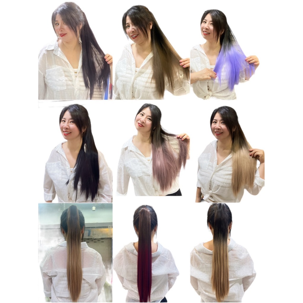 วิกผมหางม้าหนีบตรงยาว60cm วิกหางม้ามาใหม่ 8808 สี2Toneสีตามภาพสวยมากใส่ธรรมชาติ ส่งในไทย