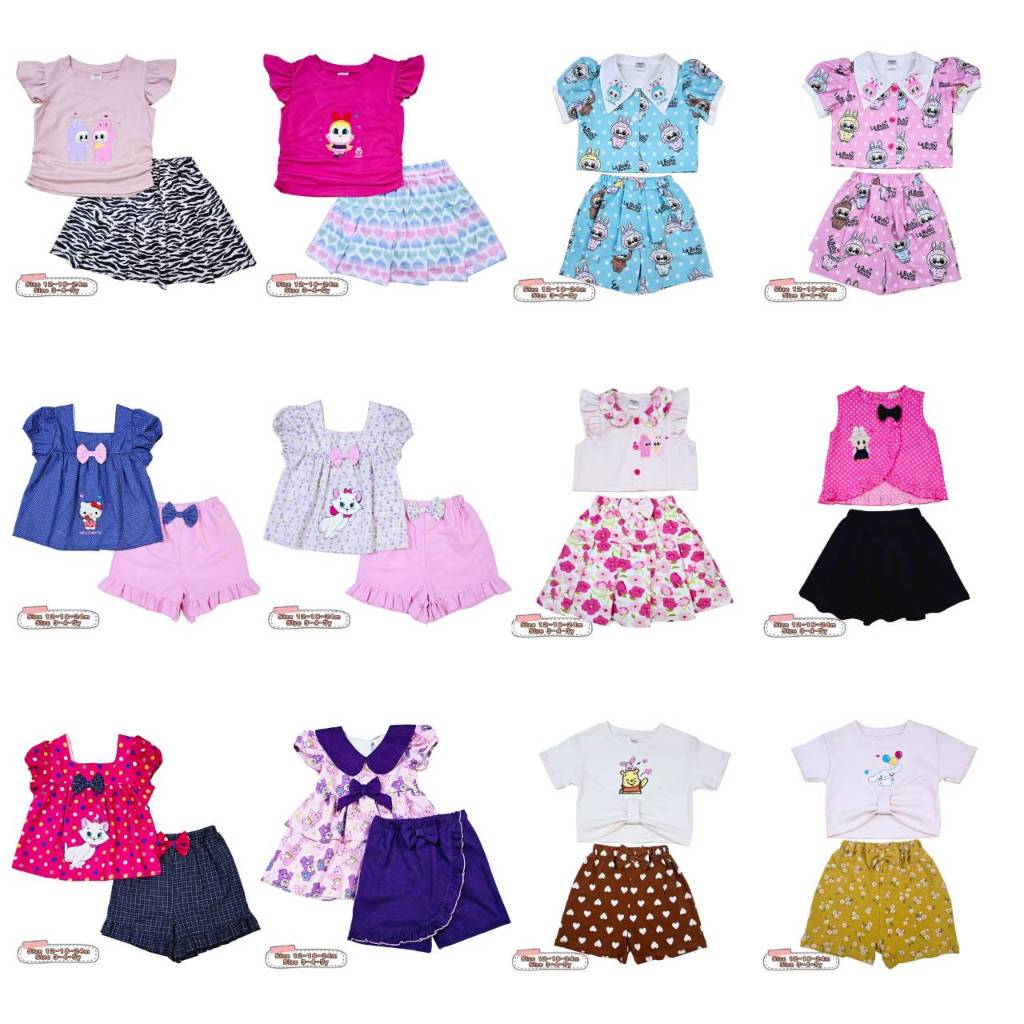 เสื้อผ้าแฟชั่นเด็กผู้หญิง 1-5ขวบ ชุดเซ็ตเด็ก Size12-18-24เดิอน และ 3-4-5ปี