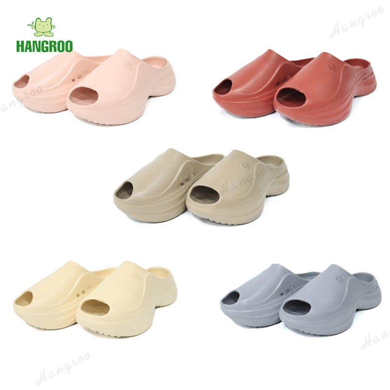 HANGROO SHOES LK0005 รองเท้าแตะผู้หญิง รองเท้าหัวโตเปิดนิ้วเท้า 3.6CM พื้นหนา กันน้ำ เหมาะกับทุกฤดู