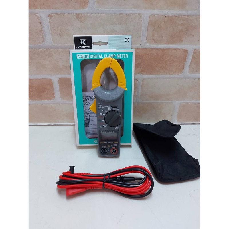 KYORITSU 203 แคลมป์มิเตอร์แบบดิจิตอล KEW SNAP 203 AC/DC A จอแสดงผลแบบ LCD แสดงผลได้สูงสุด 4199 หลัก