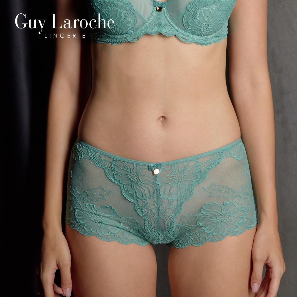 Guy Laroche Lingerie กางเกงใน ขาสั้น ลูกไม้ทั้งตัว (Dramatic Collection) กีลาโรช Underwear Boy Leg GU8T98
