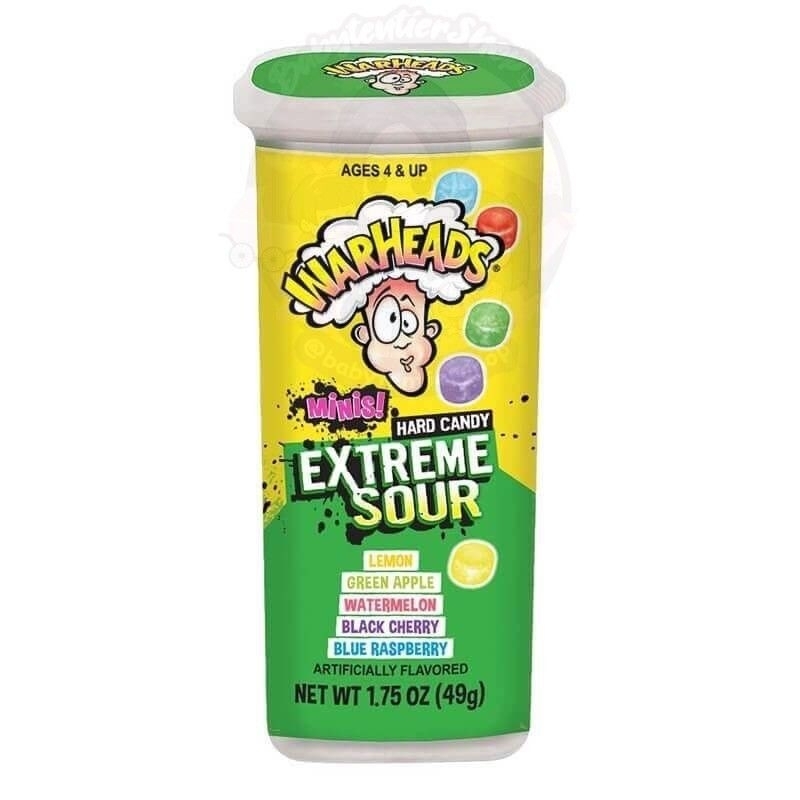 พร้อมส่ง🛵 ลูกอมรสเปรี้ยว Warheads- Extreme Sour Minis Hard Candy 49g