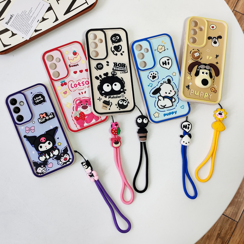 case เคสซิลิโคน ลายการ์ตูน กันเลนส์กล้อง for iPhone 11 7plus 6plus 7 6 VIVO Y28 Y18 Y03 Y27S Y21 Y20 Y12 SAMSUNG A05S