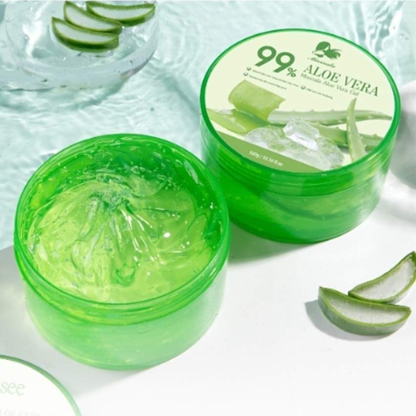 ALOE VERA GEL อโลเวร่า เจล ผลิตภัณฑ์บำรุงผิว เนื้อเจล สารสกัดจากว่านหางจระเข้ 99 % ขนาด 300g. { มี เลขที่จดแจ้ง } 248964