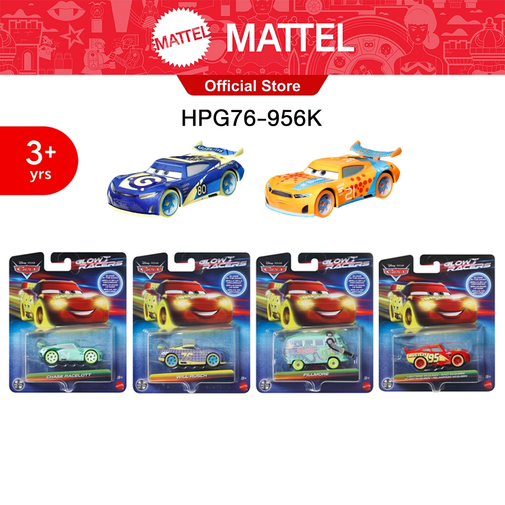 Cars Glow Racers Die-cast Singles Asst คาร์ส รถแข่งเรืองแสง HPG76 (956K) TH