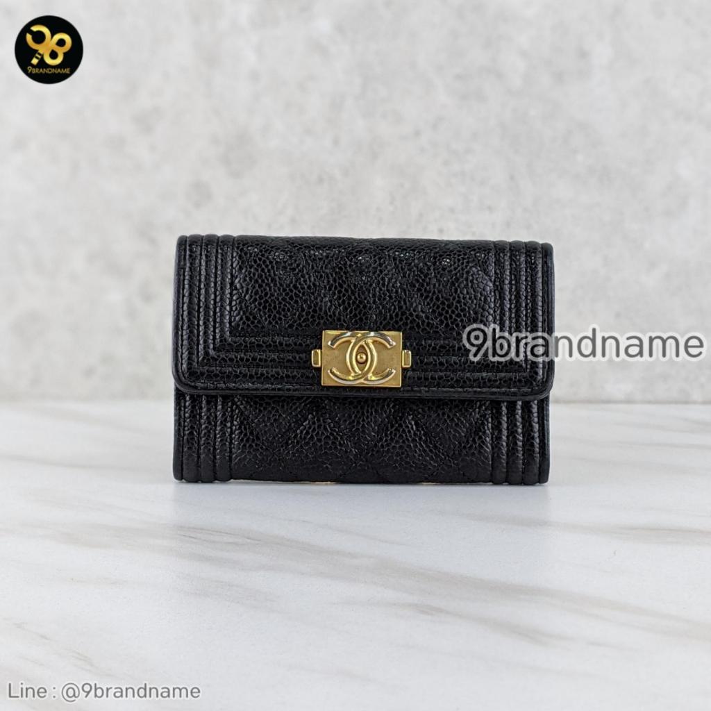 Chanel Boy Card Holder GHW Caviar มือสอง ก่อนสั่งซื้อทักแชทก่อนนะคะ