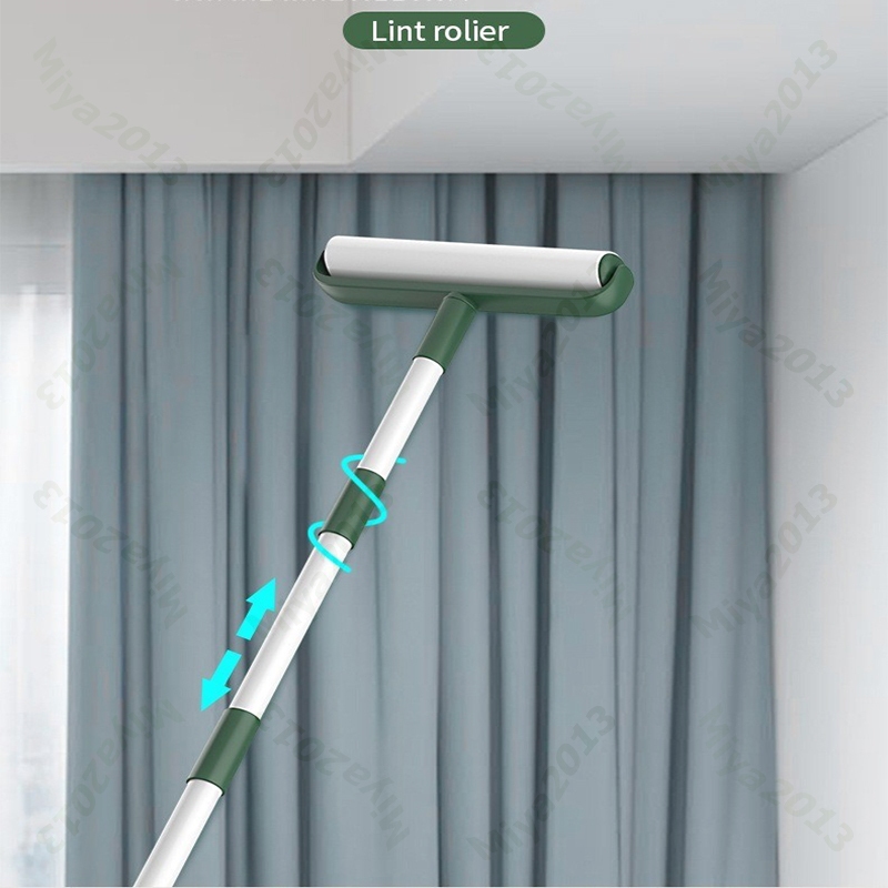 ลูกกลิ้งเก็บฝุ่น 24cm ที่กลิ้งกำจัดฝุ่นแบบยาว ลูกกลิ้งกระดาษกาว ลูกกลิ้งทำความสะอาด ด้ามจับปรับความยาวได้ - รูปที่ 2