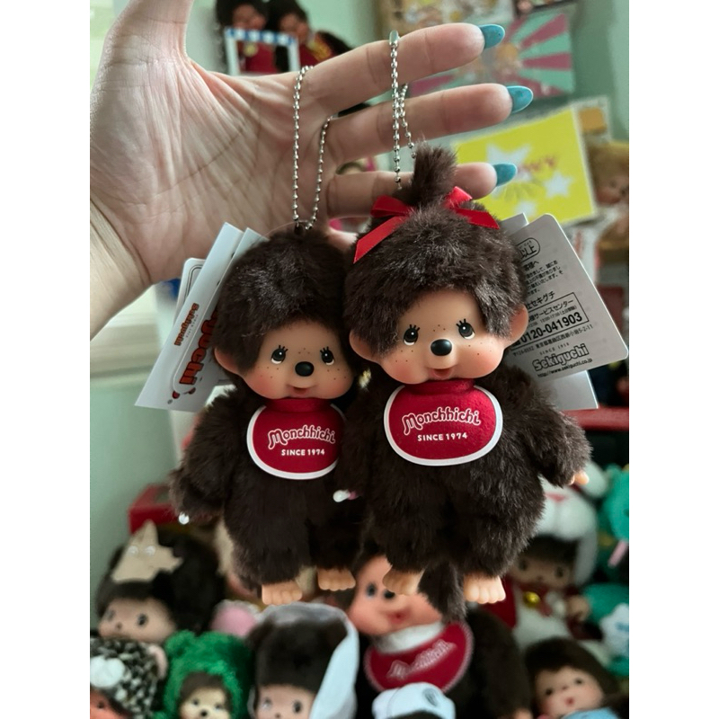 พร้อมส่งในไทย พวงกุญแจMonchhichi Original น่ารักมาก ของแท้100% ของใหม่ ป้ายห้อย