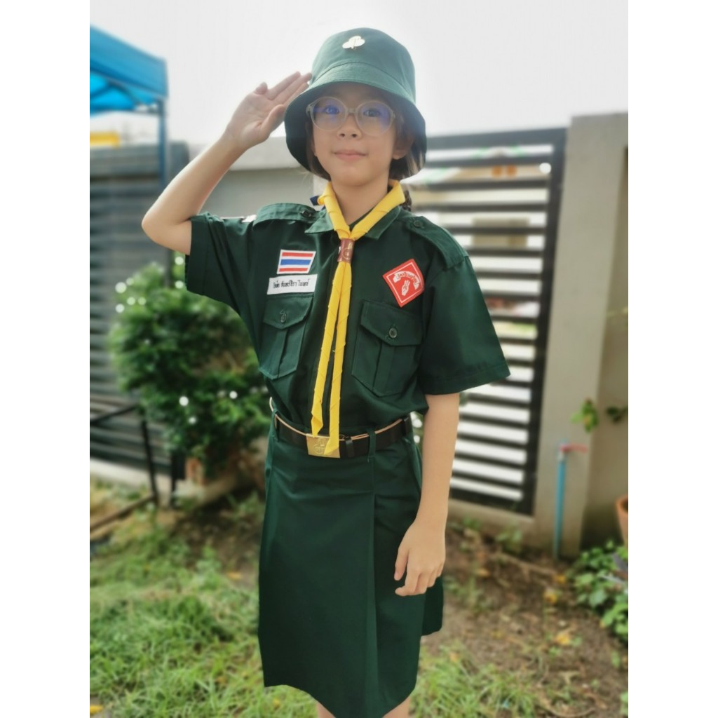 ชุดเนตรนารี เสื้อเนตรนารี กระโปรงเนตรนารี  สินค้าพร้อมส่ง.