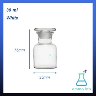 ขวดเก็บสารปากกว้าง จุกแก้ว สีใส สีชา Reagent Bottle - Wide Neck อุปกรณ์วิทยาศาสตร์