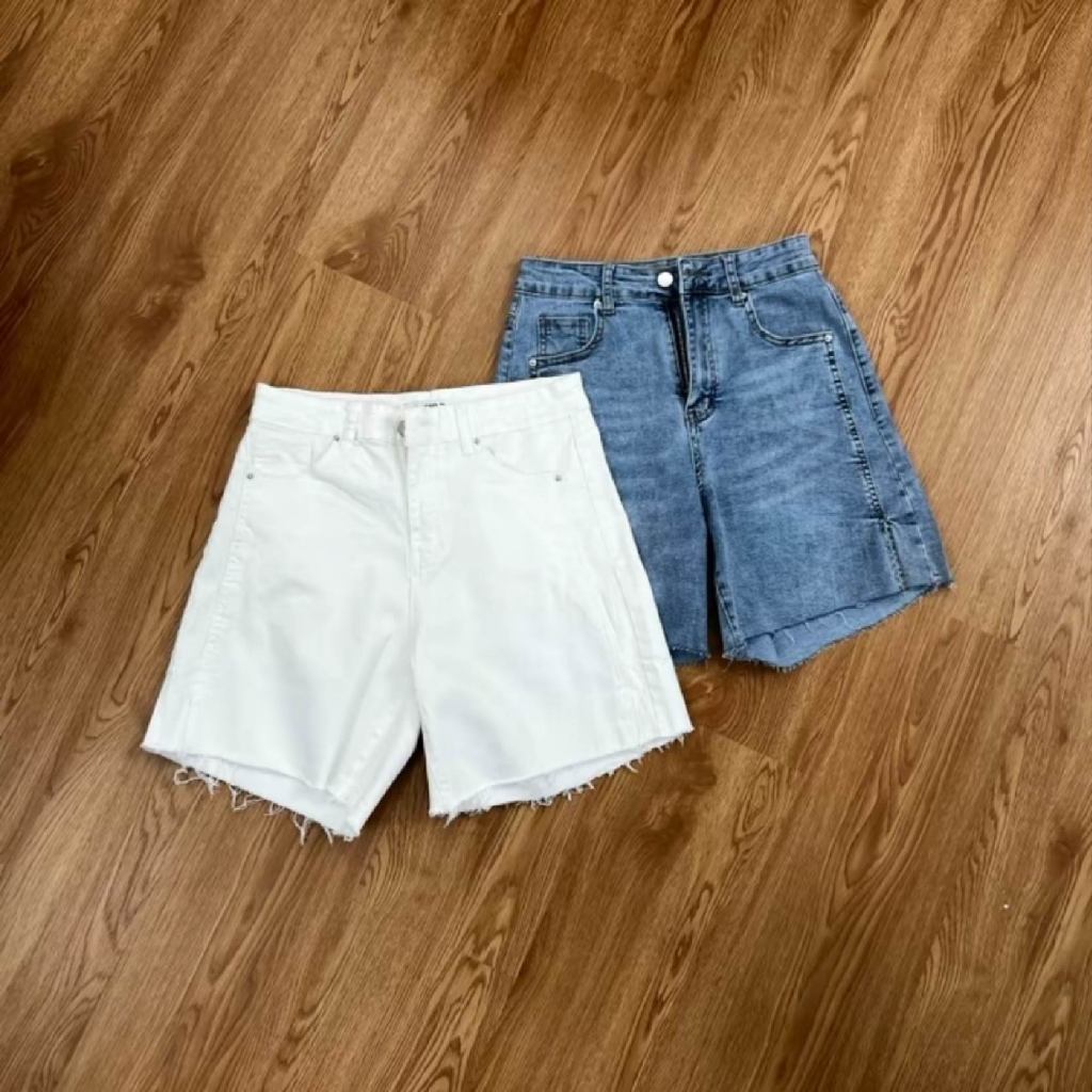 Atipashop - TITI JEANS SHORTS #2236 กางเกงยีนส์ ขาสั้น ปลายขาด