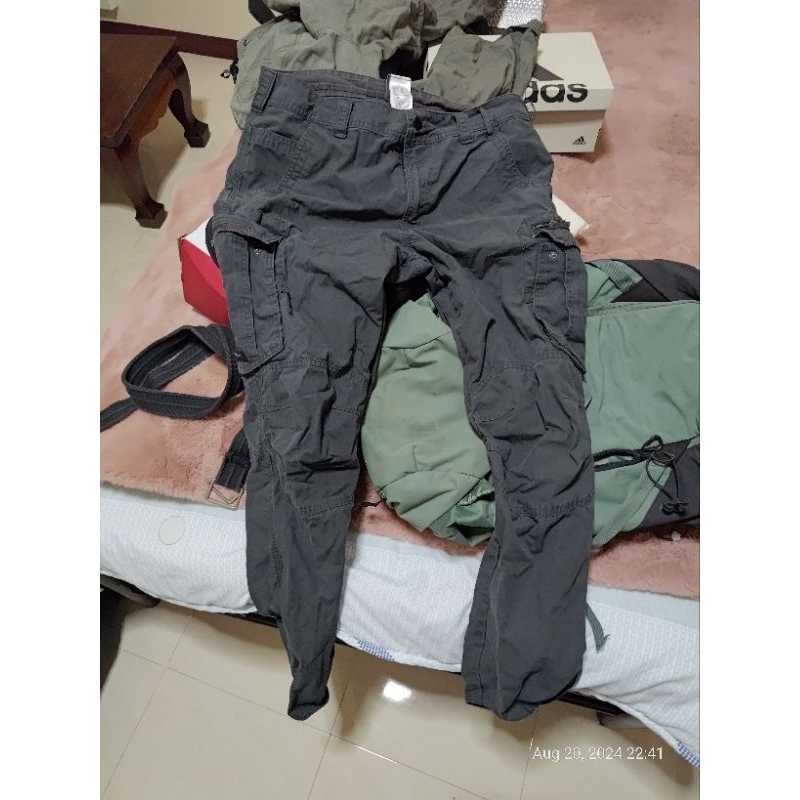 กางเกงเดินป่า กางเกงคาร์โก้ decathlon travel 100 สีเทา ขนาด L / 44
