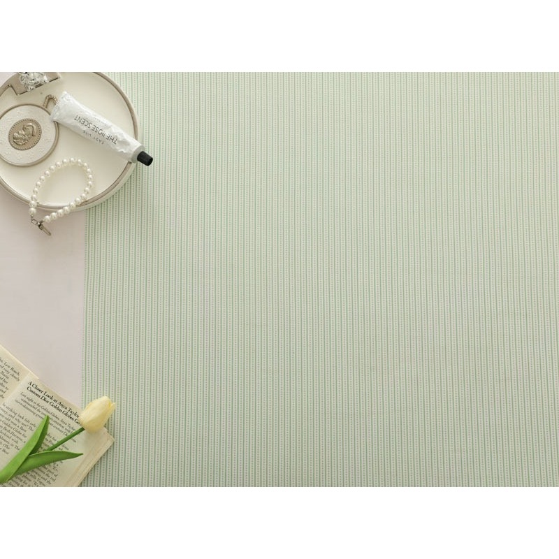 ผ้าาคอตตอน 100% คอตตอนทอทวิล ผ้าหน้ากว้าง 1.6 เมตร ลายริ้วจุดชมพู เหลือง เขียว