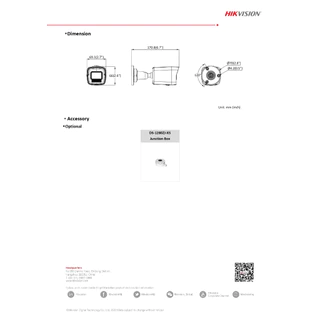 HIKVISION DS-2CD1043G2-LIU กล้องวงจรปิดระบบ IP ความละเอียด 4MP,รองรับ POE,ไม่ใช่กล้อง WiFi,มีไมค์ในตัว,(2.8 mm./4.0 mm.)