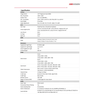 HIKVISION DS-2CD1043G2-LIU กล้องวงจรปิดระบบ IP ความละเอียด 4MP,รองรับ POE,ไม่ใช่กล้อง WiFi,มีไมค์ในตัว,(2.8 mm./4.0 mm.)