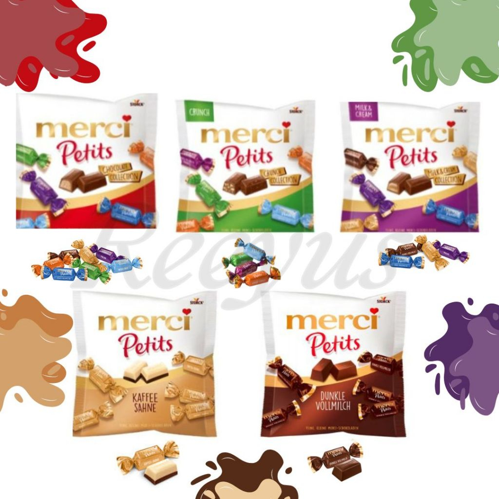 Merci Petits Chocolate 125 g.ช็อกโกแลตนำเข้าจากต่างประเทศ มี 5 เเบบ