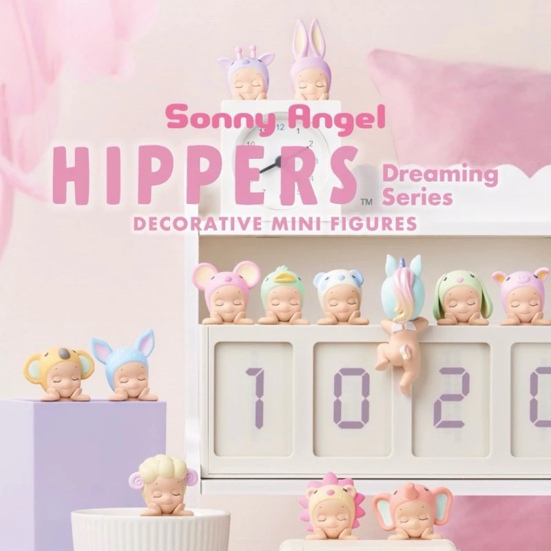 ลิขสิทธิ์แท้ Sonny Angel Hippers Dreaming Series Hippers ติดมือถือ เกาะมือถือ หลับตา นางฟ้า กล่องสุ่