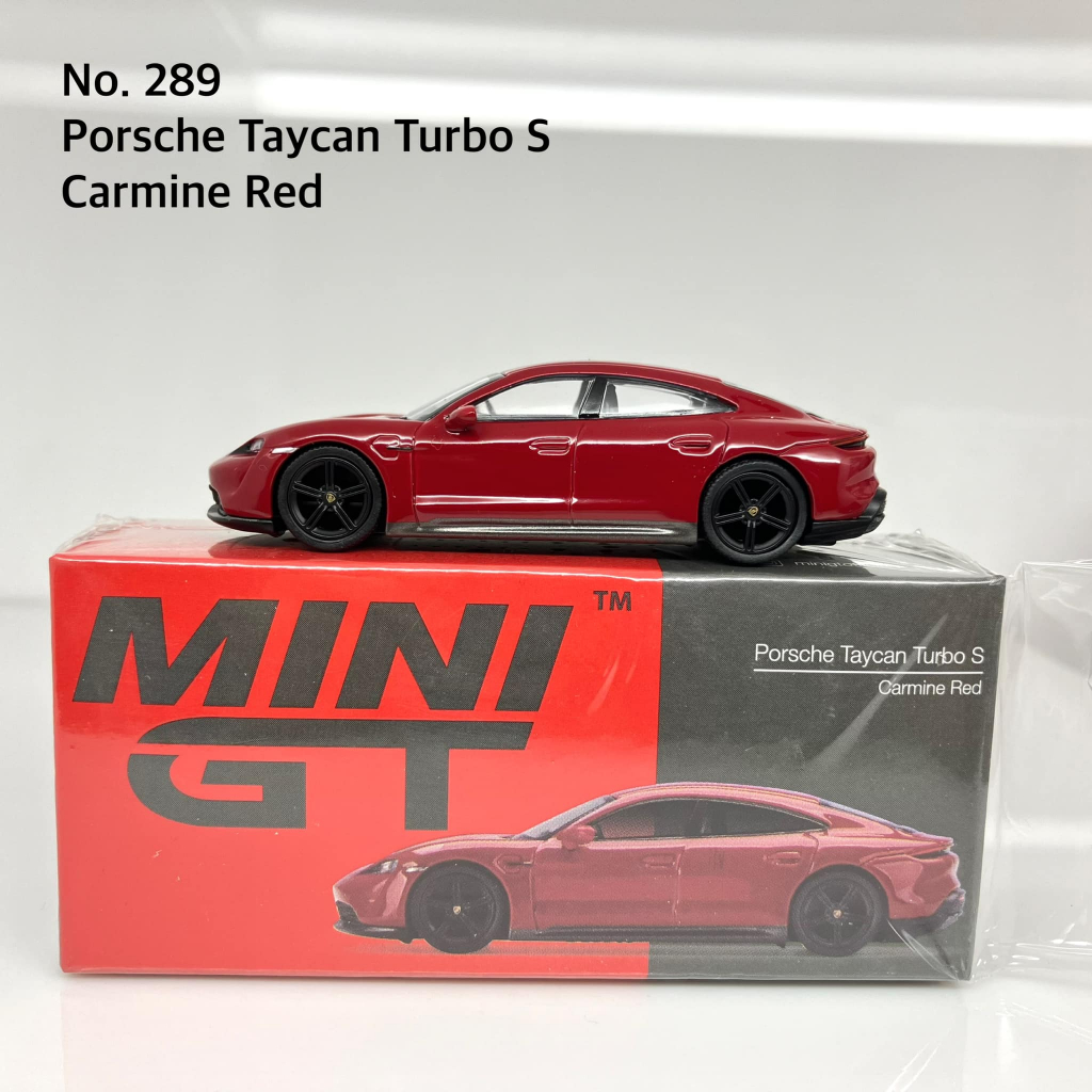 MiniGT 📌No. 289-L 📌 Porsche Taycan Turbo S Carmine Red