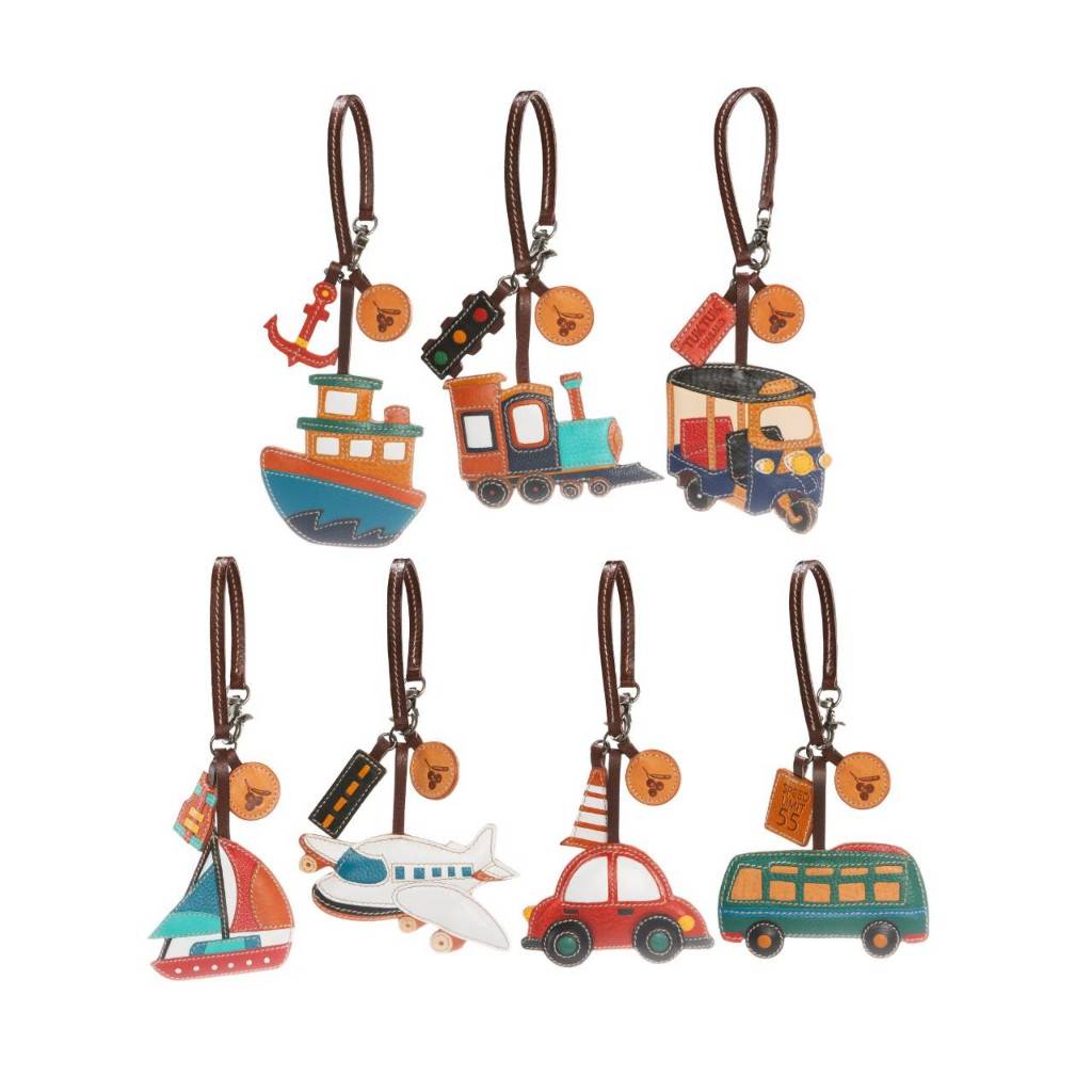 Quillberry Fun Rides charms ที่ห้อยกระเป๋า พวงกุญแจหนังวัวแท้ 100%