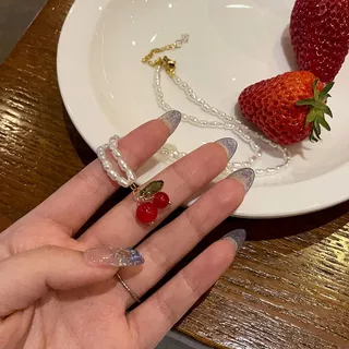 Victoria's Sunshine💗สร้อยคอ โชกเกอร์ สร้อยคอเชอร์รี่ มีสไตล์ ไปที่ชายหาด พร้อมส่ง