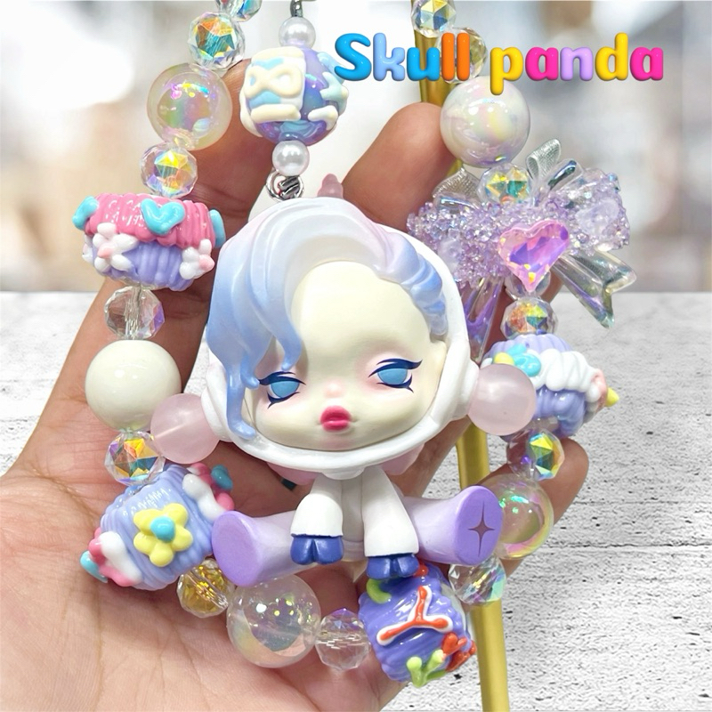 skull panda  พวงกุญแจdiy สินค้าทำมือ มีแบบเดียวไม่ซ้ำใคร พร้อมส่ง