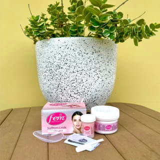 ขนาดใหญ่ 40g (ซื้อในไลฟ์ 34 บาท) Fem ครีมย้อมคิ้ว สีคิ้ว ย้อมหนวด Fairness Naturals Saffron Skin Bleach อ่อนโยน