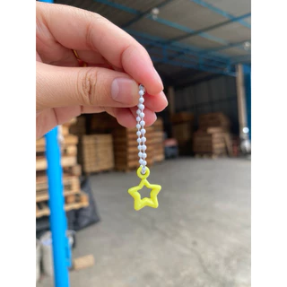 พวงกุญแจจิ๋ว ลายดาว งานคละสี สุ่มสี 1 ชิ้น