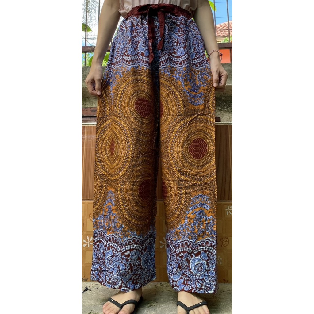กางเกงขายาวผู้หญิง กางเกงช้าง Elephant Pants/Harem pants/Made in Thailand ฟรีไซส์