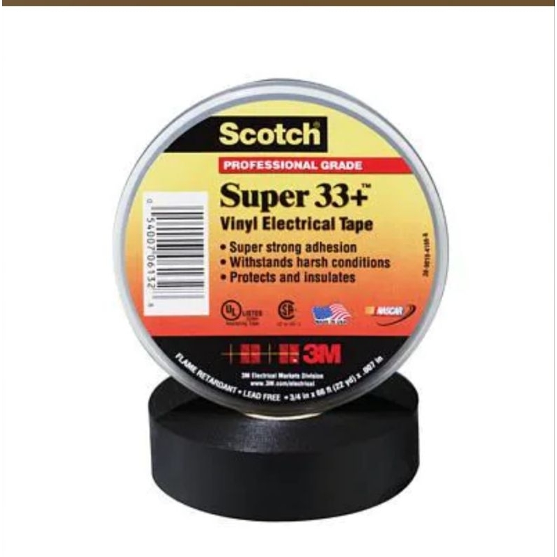 เทปพันสายไฟ 3M Super 33+ Premium Vinyl Electrcal Tape 3/4*66 feet