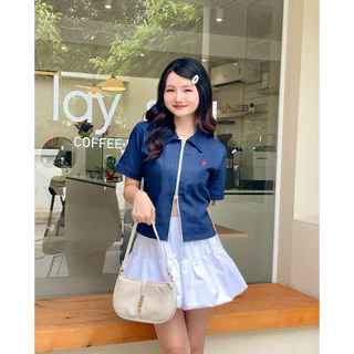 KATIE POLOjean - เสื้อโปโลผ้ายีนส์