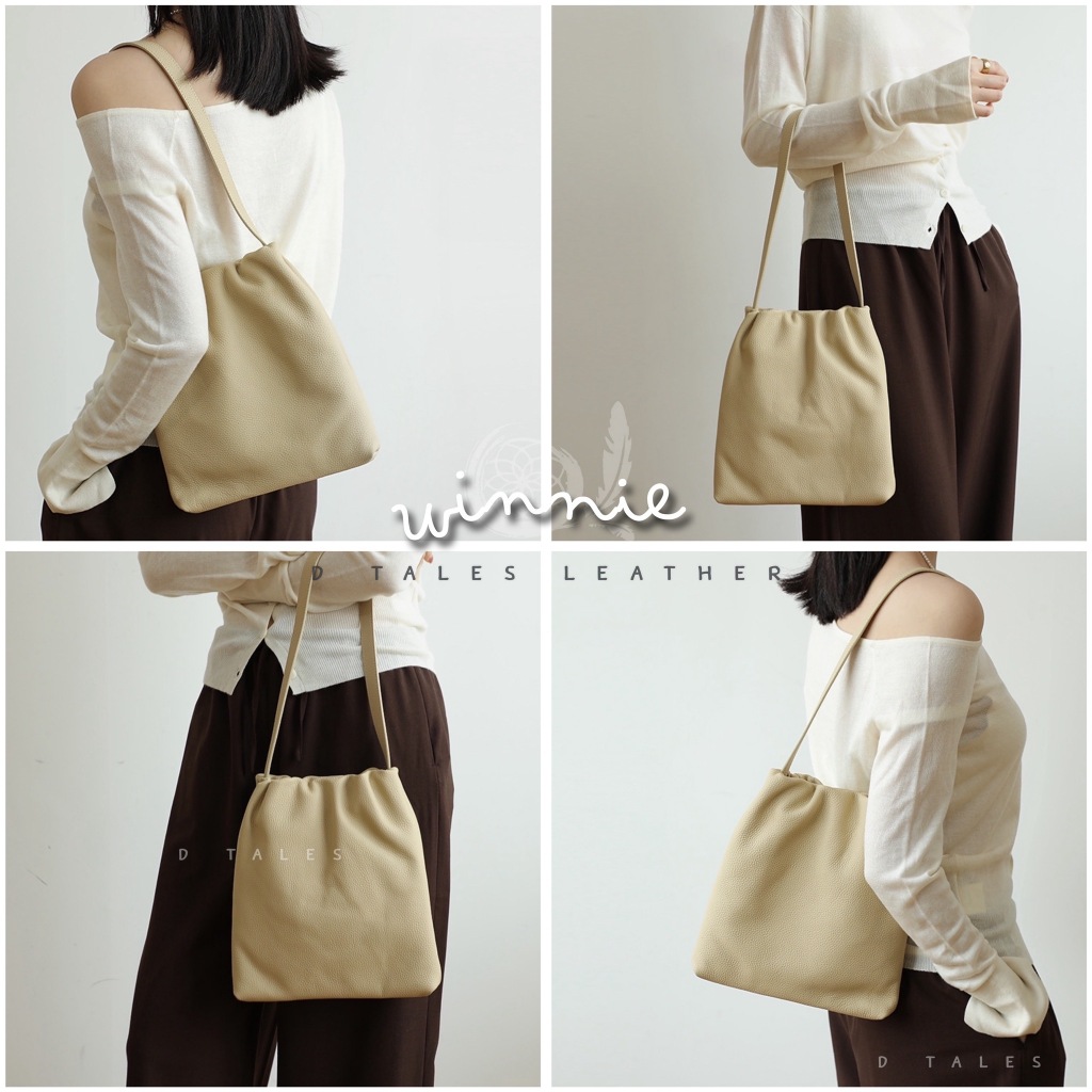 DTALES Winnie กระเป๋าคล้องไหล่หนังวัวแท้ Tote ใบกระทัดรัด น้ำหนักเบามาก