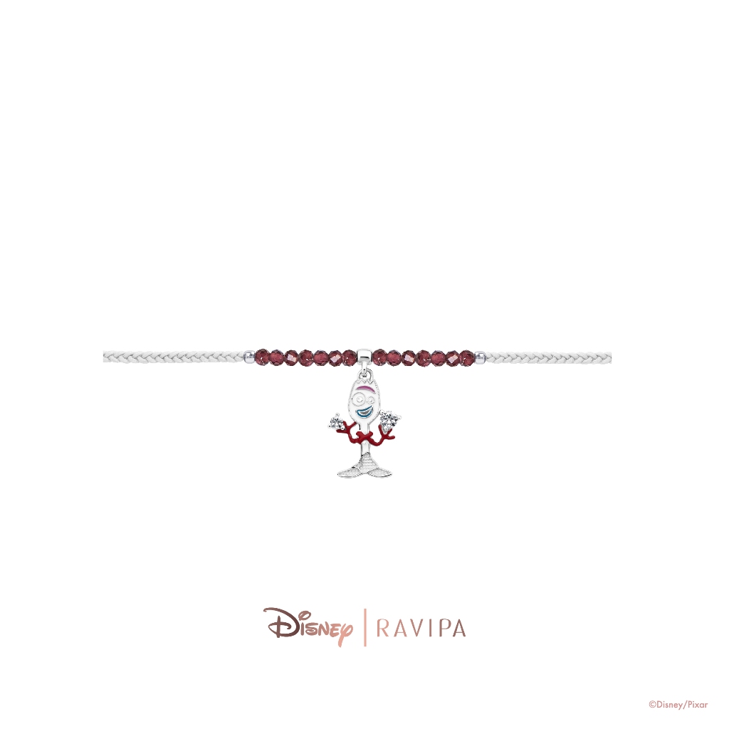 Ravipa | Forky Bracelet (Garnet with CZ Diamond)