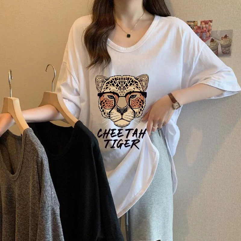 เสื้อยืดสาวอวบอ้วนไซส์ใหญ่ oversize เสื้อผ้าแฟชั่นฤดูร้อนมาใหม่ เสื้อโอเวอร์ไซส์ผู้หญิงสวยๆ ทรงหลวมสไตล์เกาหลีน่ารัก thumbnail 3