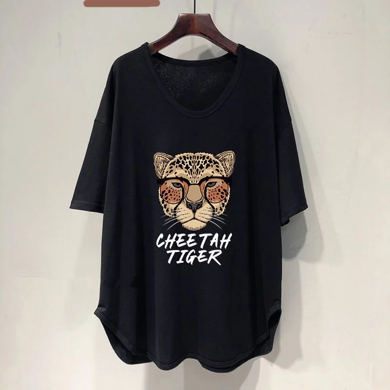 เสื้อยืดสาวอวบอ้วนไซส์ใหญ่ oversize เสื้อผ้าแฟชั่นฤดูร้อนมาใหม่ เสื้อโอเวอร์ไซส์ผู้หญิงสวยๆ ทรงหลวมสไตล์เกาหลีน่ารัก thumbnail 7