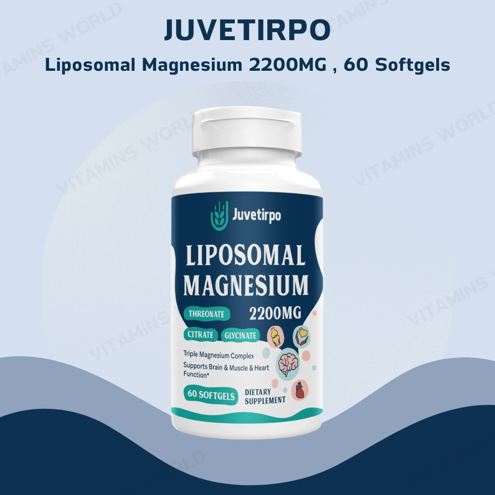 Juvetirpo Liposomal Magnesium Complex 2200MG Softgels, Magnesium Threonate, Glycinate, Citrate (V.31