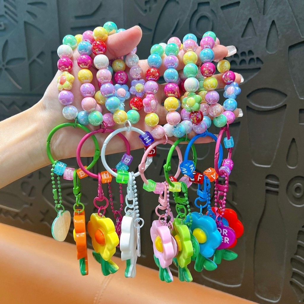 พวงกุญแจลูกปัดดอกทานตะวันสดสร้างสรรค์/น่ารักของขวัญเล็กๆกระเป๋านักเรียนจี้403