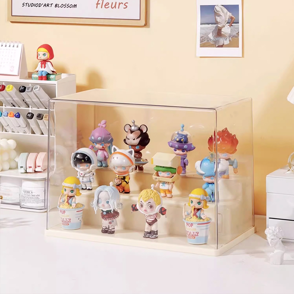กล่องใส่ art toy กล่องใส่โมเดล กล่องpopmart วัสดุอะคริลิก กันฝุ่น กันน้ำ และมีความโปร่งใสสูง มีสองสีให้เลือก