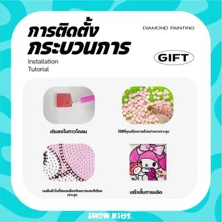 ภาพครอสติสคริสตัล ภาพวาดเพชร diamond painting DIY ภาพติดเพชรพร้อมกรอบรูป