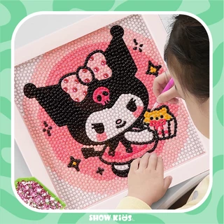 ภาพครอสติสคริสตัล ภาพวาดเพชร diamond painting DIY ภาพติดเพชรพร้อมกรอบรูป