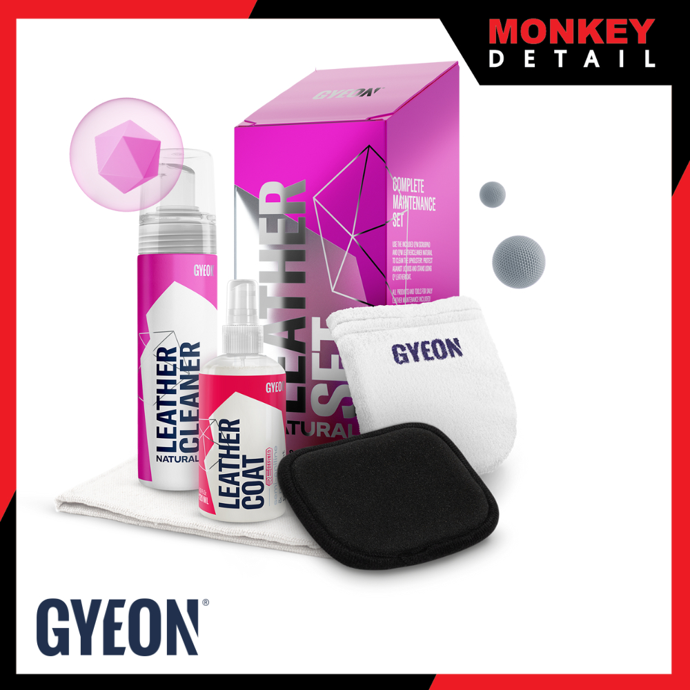 GYEON Q²M LEATHER SET NATURAL ชุดน้ำยาทำความสะอาดเบาหนัง บำรุงเบาะหนัง หนังแท้