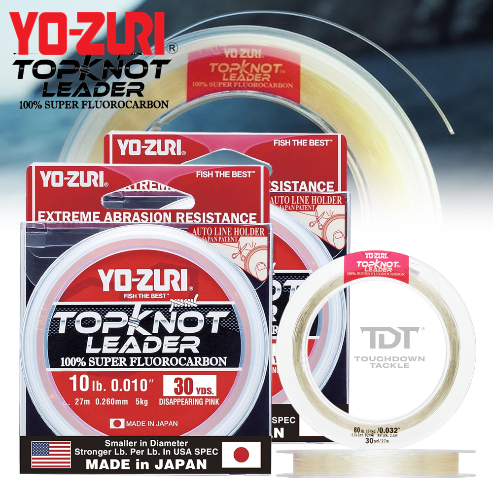 YO-ZURI TOPKNOT 100% FLUOROCARBON LEADER   *** สายชอคประสิทธิภาพสู๊ง สุดคุ้ม MADE IN JAPAN 100% ***