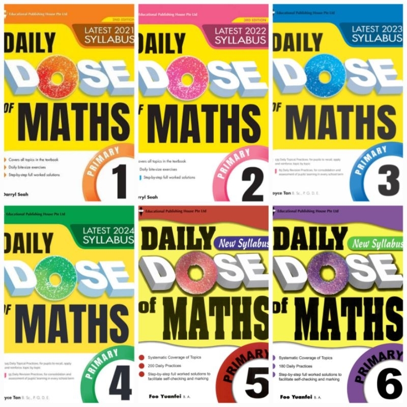 Daily Dose of Maths Primary 1-5 with Answer Key#แบบฝึกหัดเสริมคณิตศาสตร์พร้อมเฉลย ชั้นป.1-ป.5