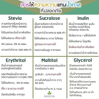 Estevia Syrup ไซรัปหญ้าหวาน ขนาด 1 ลิตร(1000ml.) หวานกว่าน้ำตาล 5-7 เท่า KETO เบาหวานทานได้