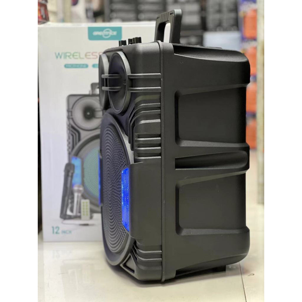 ลำโพงบลูทูธ รุ่น GTS-2069 ดอก12นิ้ว แถมไมค์ลอย/ไมค์สาย/รีโมท รองรับAUX TF USB ปรับเบสและแอคโค่ได้ สินค้าพร้อมส่ง จาก กทม - รูปที่ 4