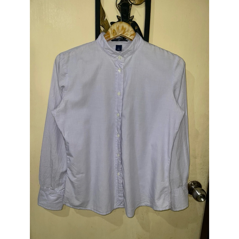 เชิ้ตหญิงสีม่วงคอจีน gap แท้ อก38