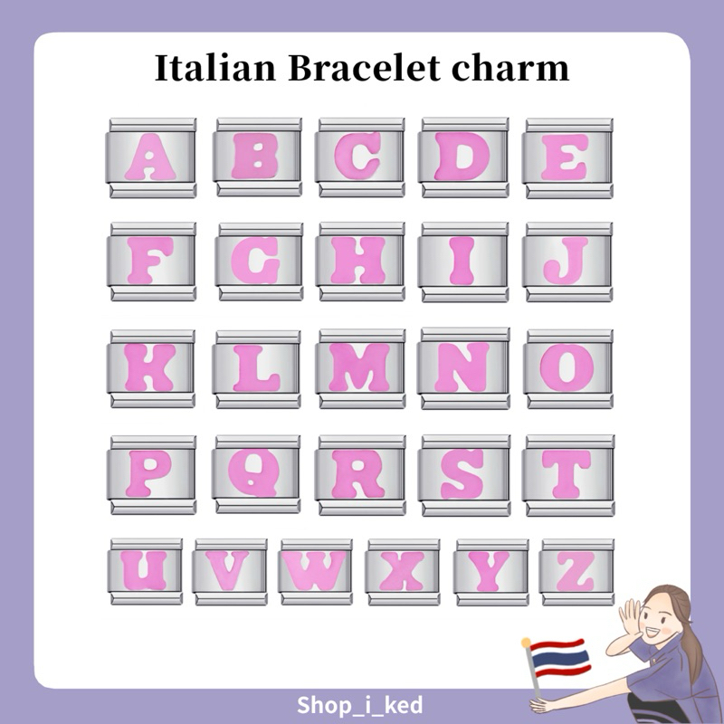 talian Bracelet charm อิตาเลี่ยนชาร์ม🇮🇹👩🏼‍🦱(ราคาสำหรับ 1 ชิ้น ขนาด1 x 0.9 cm) 🙋🏻‍♀️พร้อมส่งจากไทย✨🇹🇭