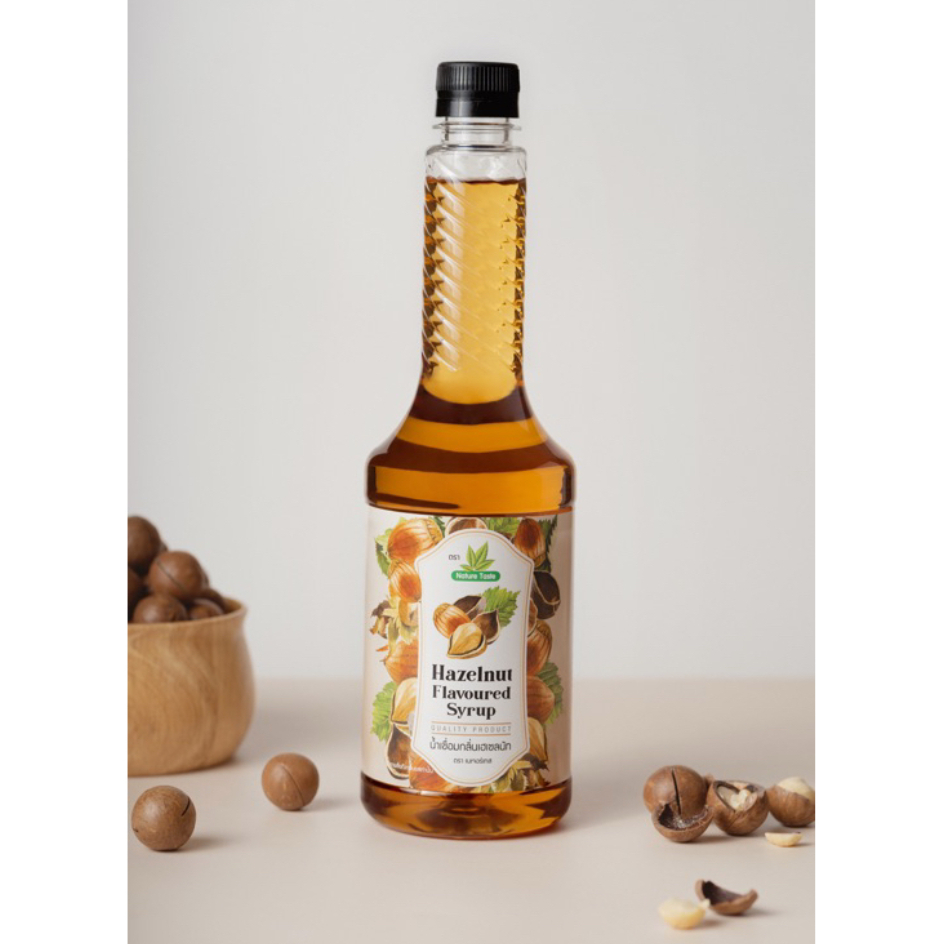 เนเจอร์เทส ฮาเซลนัท แบบขวด ขนาด 750 มล. ยี่ห้อ เนเจอร์เทส (Hazelnut flavored syrup)